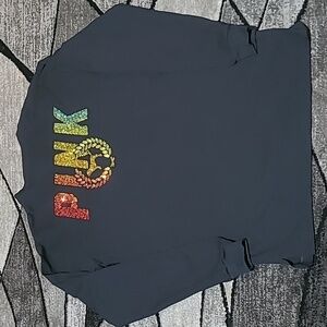 VS PINK 2019 RAINBOW SEQUINS 🌈 OMBRE DOG LOGO CAMPUS-FIT LONG-SLEEVE TEE